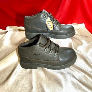 NWT N.Y. LUGS men heavy duty boots leather reinforced toe, slip resistant, 8.5